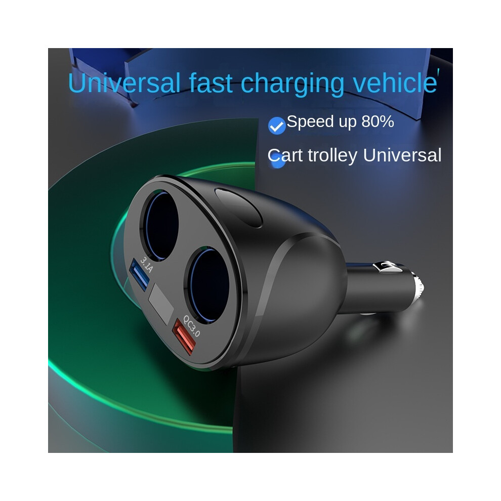 (Dual Usb) Car Charger Cigarette Lighter Adaptor 120W Power Adapter Two Way Switch 12V/24V Car Power Outlet With Dual 3.1A Usb 9160443681363
