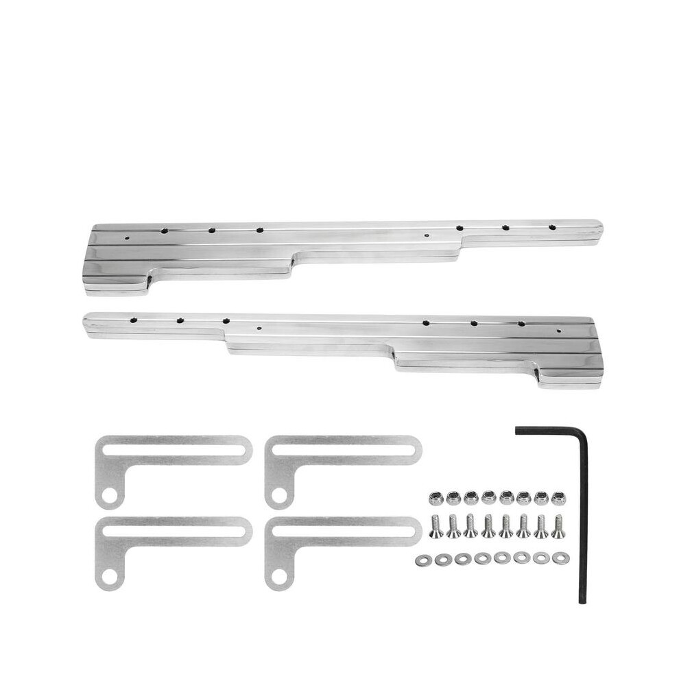 (Silver) Spark Plug Wire Looms Holder Replacement For Chevy Sbc Bbc Sbf 302 350 454 V8 Engine Spark Plug Wire Looms Holder Kit Silver 9160443685019