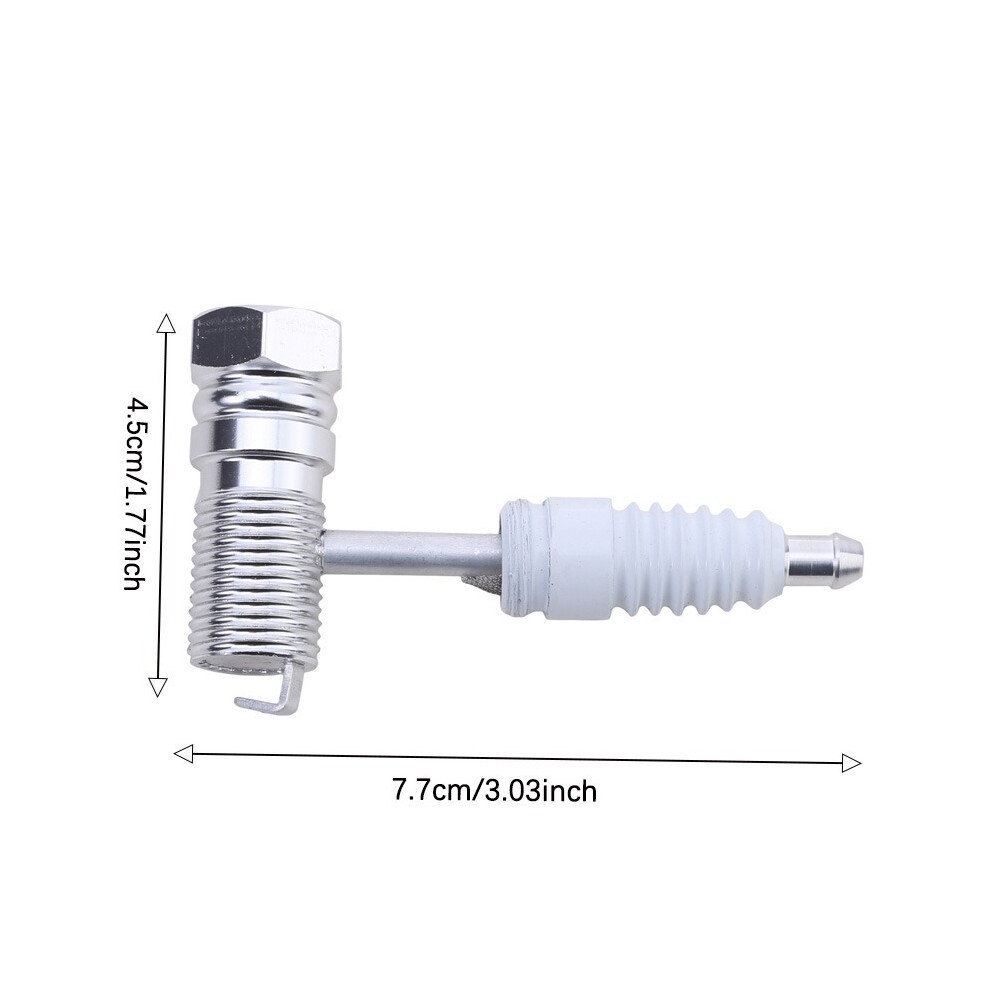 (Silver) Motorcycle Spark Plugs Car Spark Plug Portable With Filter Gasoline Generator Spark Plug For Agricultural Machinery Silver 9160443676604