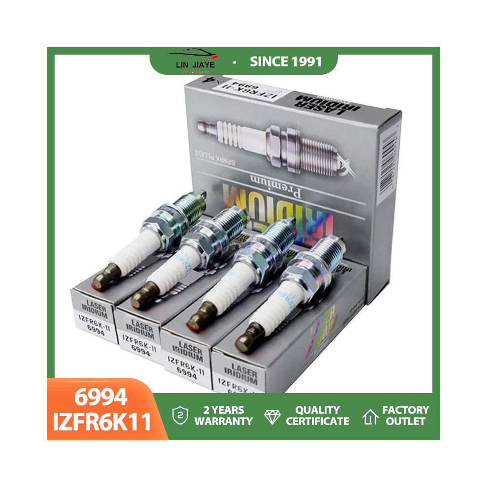 (4Pcs) 4/8Pcs 6994 Izfr6k11 Izfr6k-11 Spark Plug For Honda Accord City Civic Cr-V Cr-Z Element Jazz Legend Mobilio Odyssey 9160443681806
