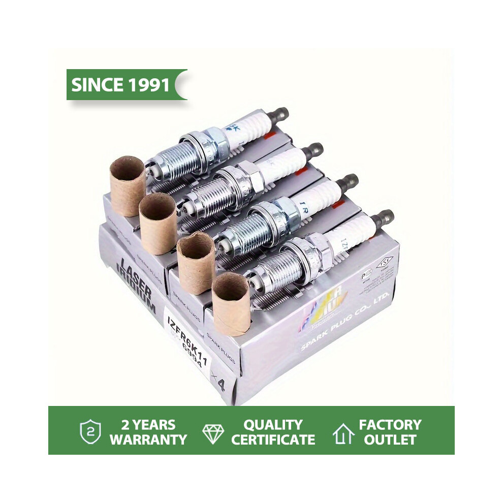 (8Pcs) 4/8Pcs 6994 Izfr6k11 Izfr6k-11 Spark Plug For Honda Accord City Civic Cr-V Cr-Z Element Jazz Legend Mobilio Odyssey 9160443683831