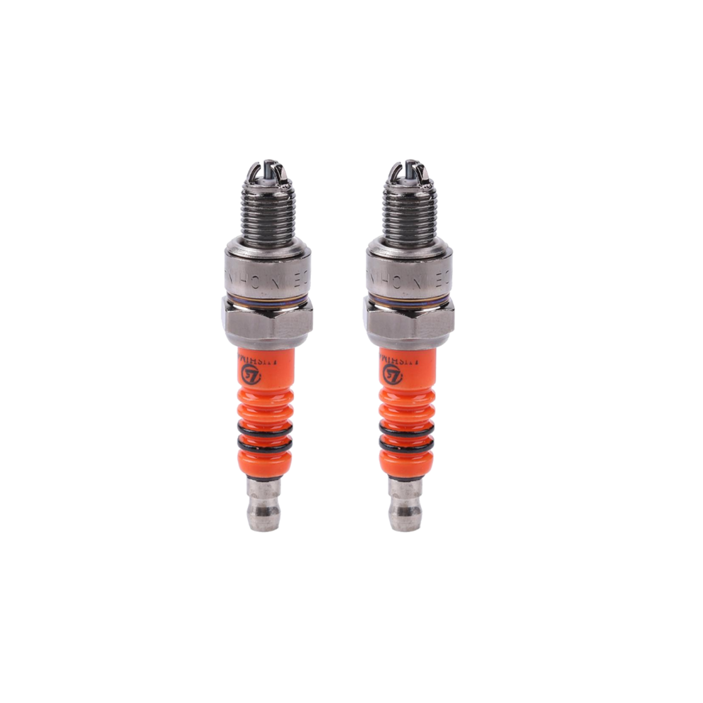 (2 Pcs) Motorcycle Spark Plug Iridium Spark Candle High Performance 3 Electrode A7tc Motorcycle Ignition Accessories For 50Cc-150Cc 9160443676987