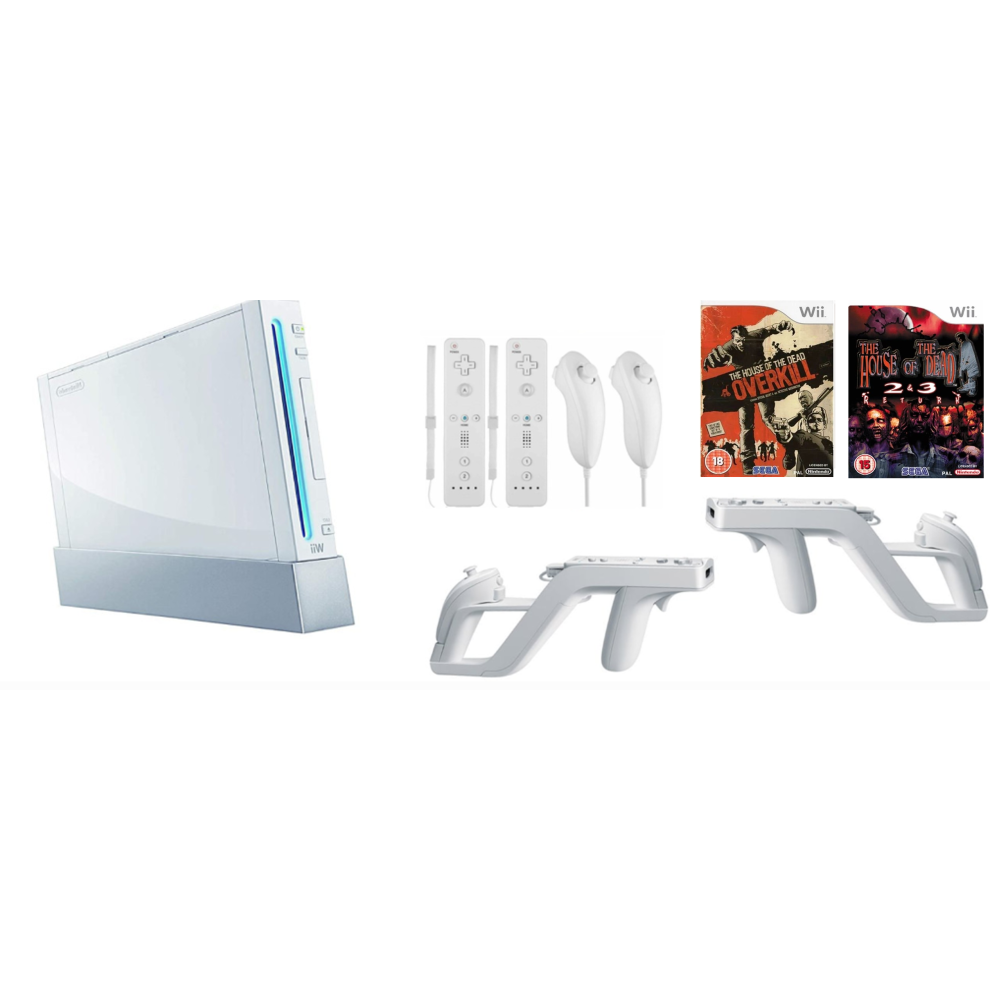 (House Of Dead) CHOOSE BUNDLE Nintendo Wii Gun Zapper Resident Evil Call of Duty Ghost Squad Crossbow Big Game Chicken Shot 007