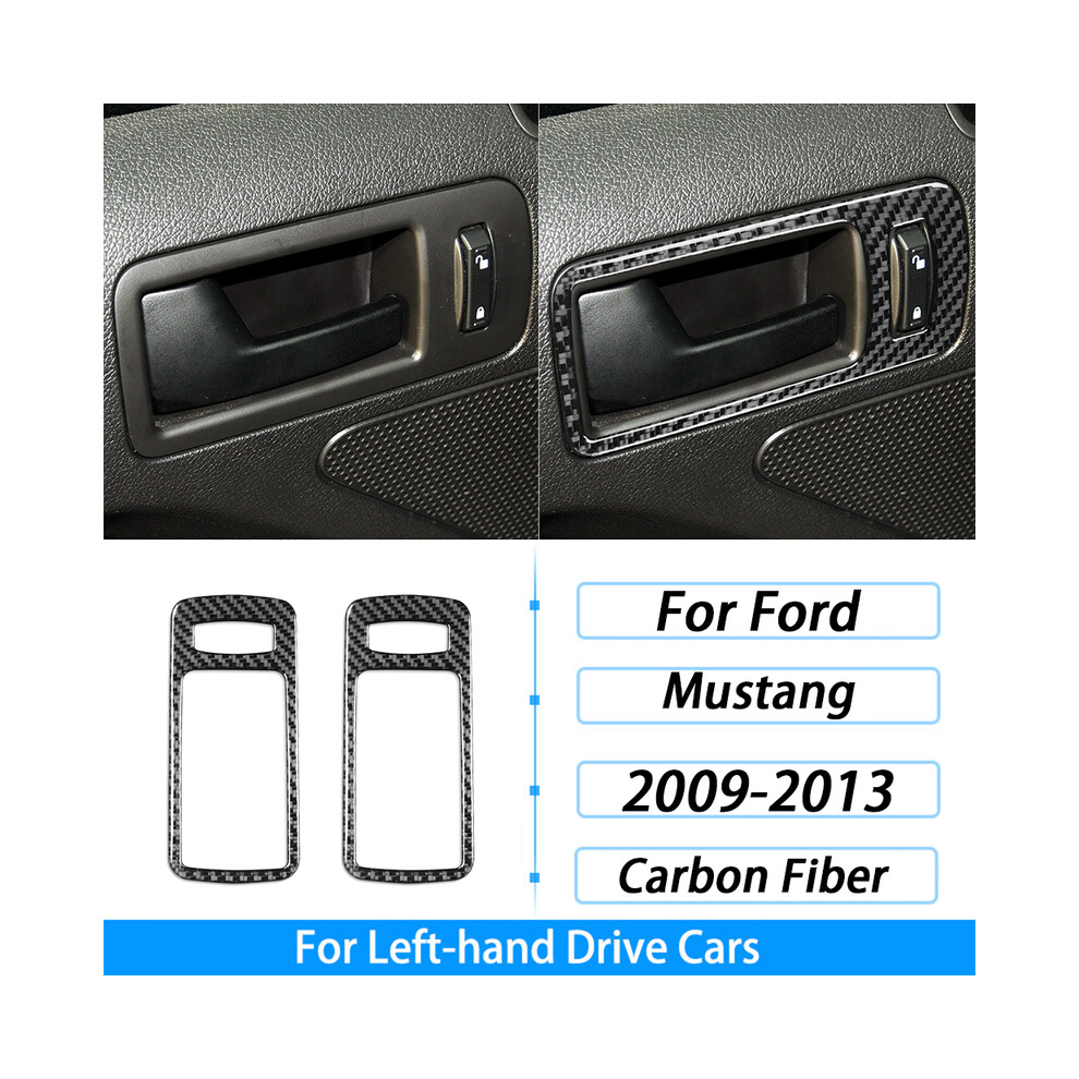(10) For Ford Mustang 2009-2014 Carbon Fiber Gear Shift Dashboard Air Outlet Window Lift Steering Wheel Suit Car Interior 9160443715624