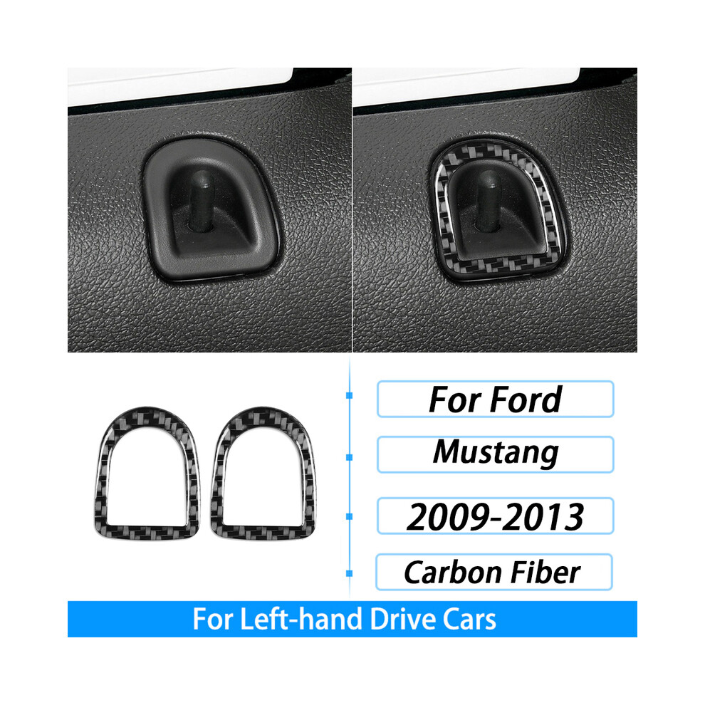 (12) For Ford Mustang 2009-2014 Carbon Fiber Gear Shift Dashboard Air Outlet Window Lift Steering Wheel Suit Car Interior 9160443703812