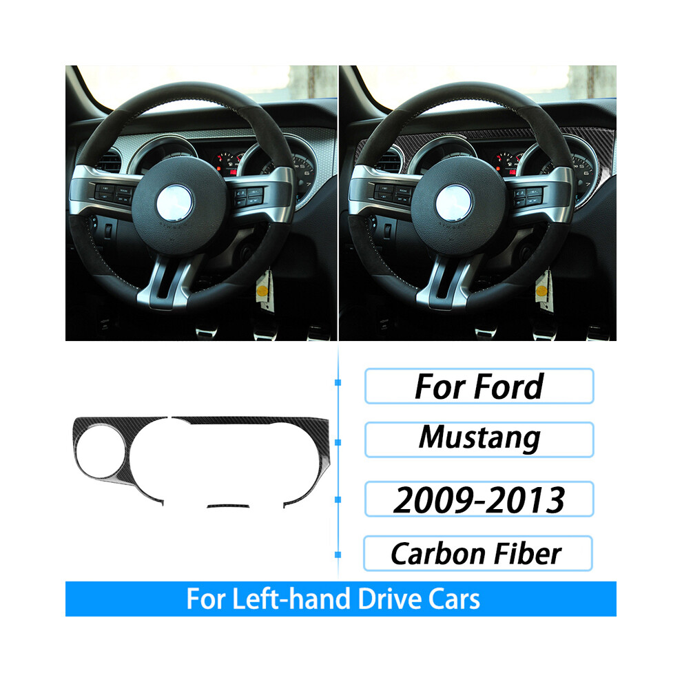 (13) For Ford Mustang 2009-2014 Carbon Fiber Gear Shift Dashboard Air Outlet Window Lift Steering Wheel Suit Car Interior 9160443724312