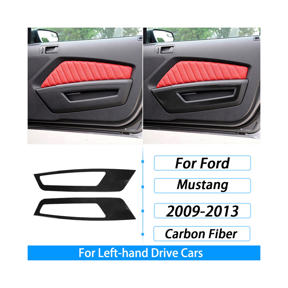 (18) For Ford Mustang 2009-2014 Carbon Fiber Gear Shift Dashboard Air Outlet Window Lift Steering Wheel Suit Car Interior 9160443728051