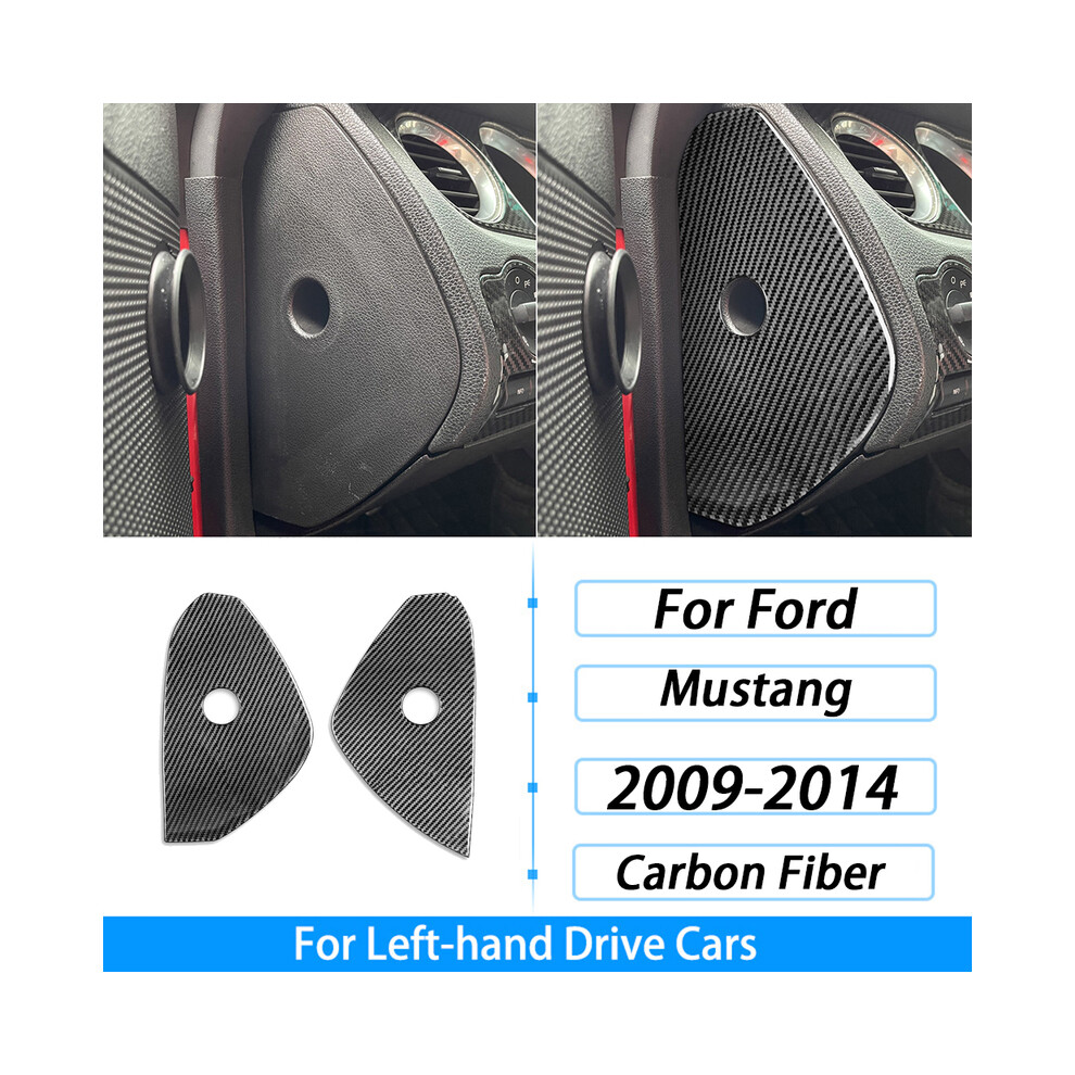 (27) For Ford Mustang 2009-2014 Carbon Fiber Gear Shift Dashboard Air Outlet Window Lift Steering Wheel Suit Car Interior 9160443726675
