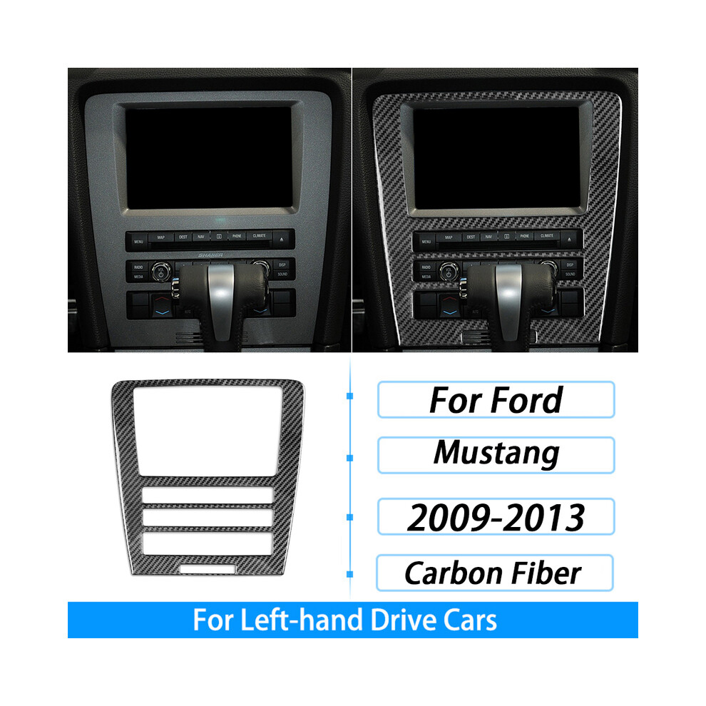 (3) For Ford Mustang 2009-2014 Carbon Fiber Gear Shift Dashboard Air Outlet Window Lift Steering Wheel Suit Car Interior 9160443724084