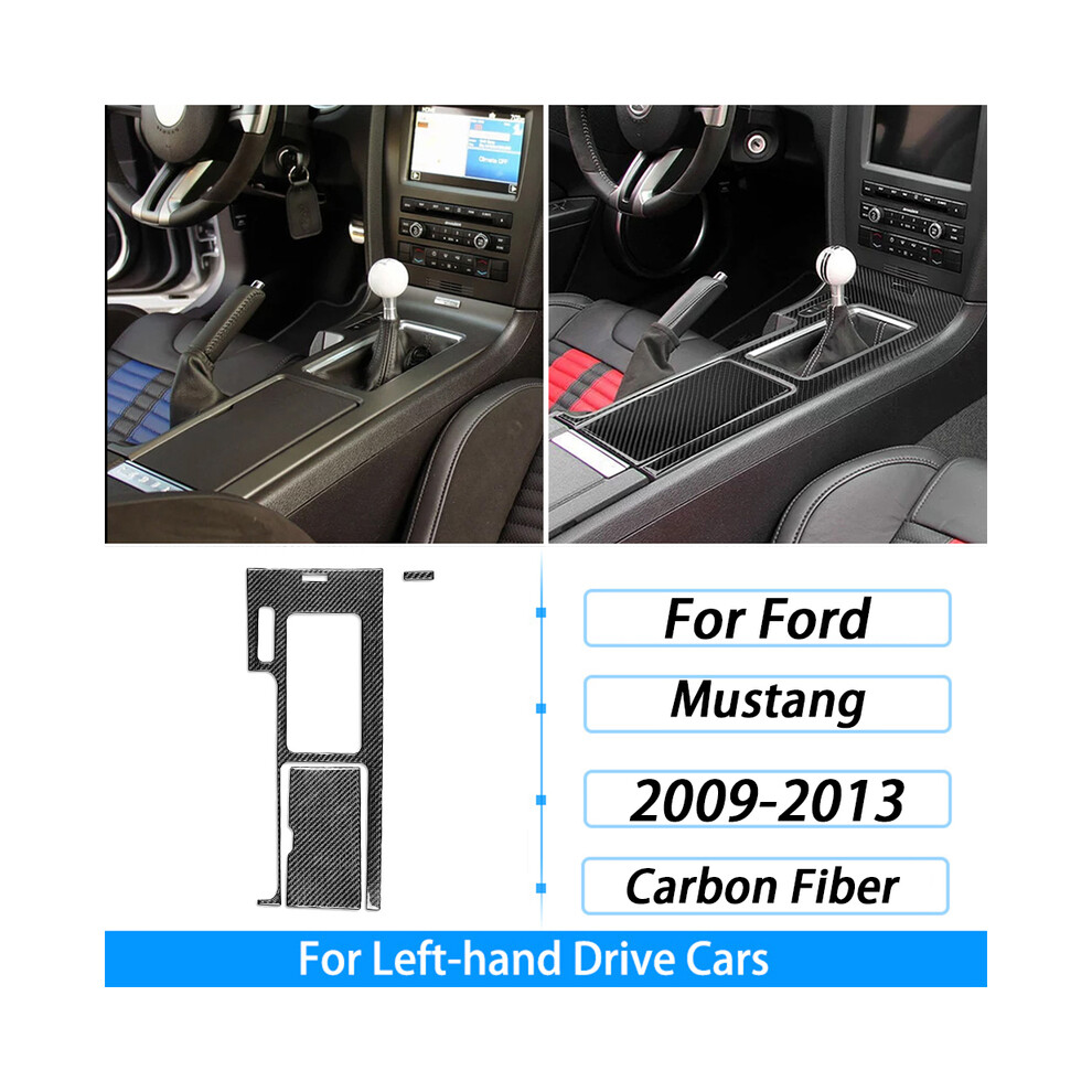 (7) For Ford Mustang 2009-2014 Carbon Fiber Gear Shift Dashboard Air Outlet Window Lift Steering Wheel Suit Car Interior 9160443725753