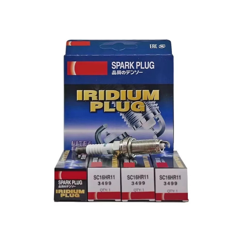 (4Pieces) 3499 Sc16hr11 Iridium Spark Plug For Toyota Corolla Matrix Prius C-Hr Chr Scion Iq Im Xd Lexus Ct200h 1.8 1.8L 2.0L 9160443679087