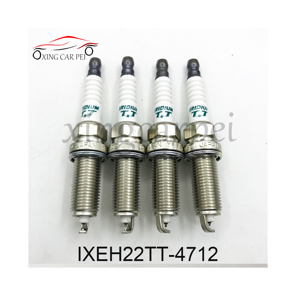 (ixeh20tt) 4pcs Dual Iridium TT Spark Plug for Honda Nissan Mazda