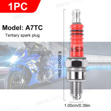(A7TC 1PC) BLALION Moto Racing 3 Electrode Spark Plug A7TC D8TC GY6 CG 50 70 110 125 150CC for Knight Moped Scooter ATV Go Kart