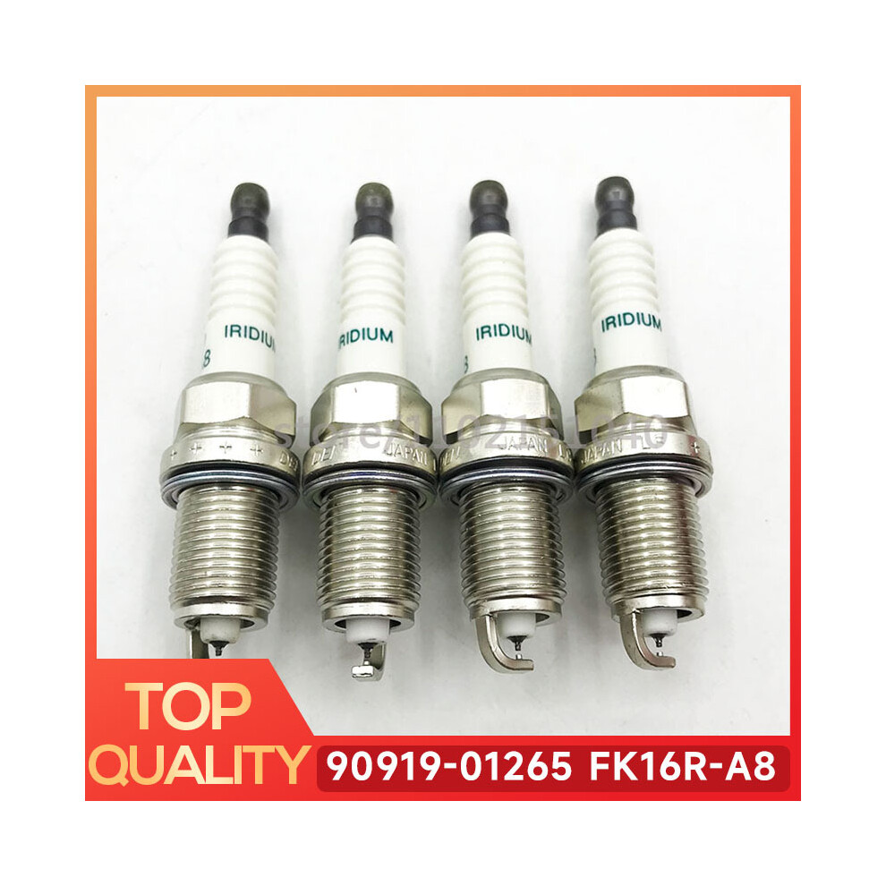 4Pcs /Lots 90919-01265 Fk16r-A8 Dual Iridium Spark Plugs For Toyota Yaris Prius C 1.5 Hybrid Nhp10 Nhp130 9091901265 9160443683121