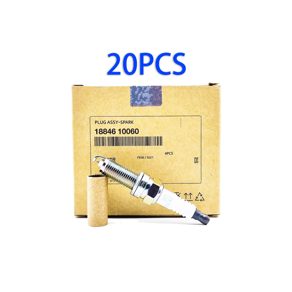 (20Pcs(Brown)) 4Pcs 18846-10060 Silzkr6b10e Spark Plug For Hyundai I30 Ix35 Ix40 Kia Rio Soul Accent Veloster Solaris 18846 10060 Brown 9160443685262