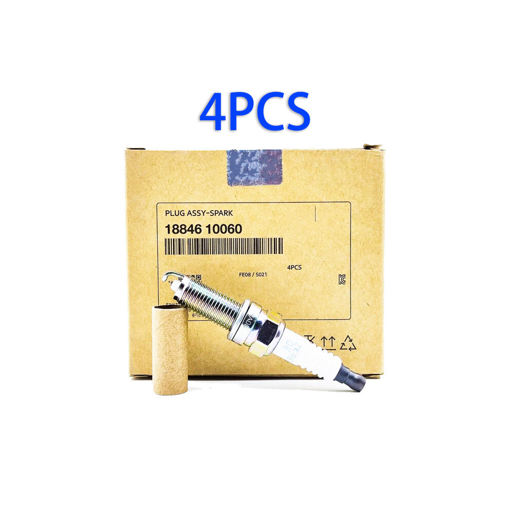 (4Pcs(Brown)) 4Pcs 18846-10060 Silzkr6b10e Spark Plug For Hyundai I30 Ix35 Ix40 Kia Rio Soul Accent Veloster Solaris 18846 10060 Brown 9160443676871