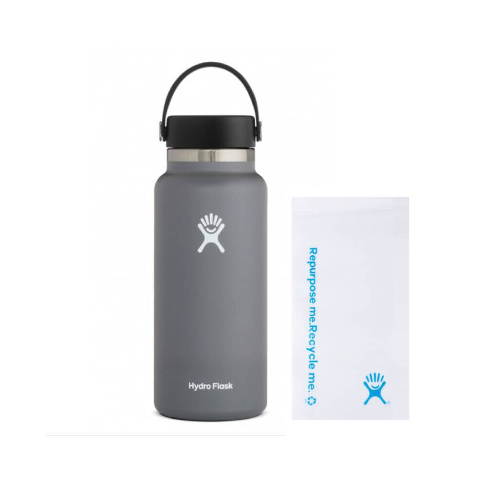 (Grey) Hydro 32oz Flask Large Capacity Stainless Steel Kettles Sports Thermos Cups