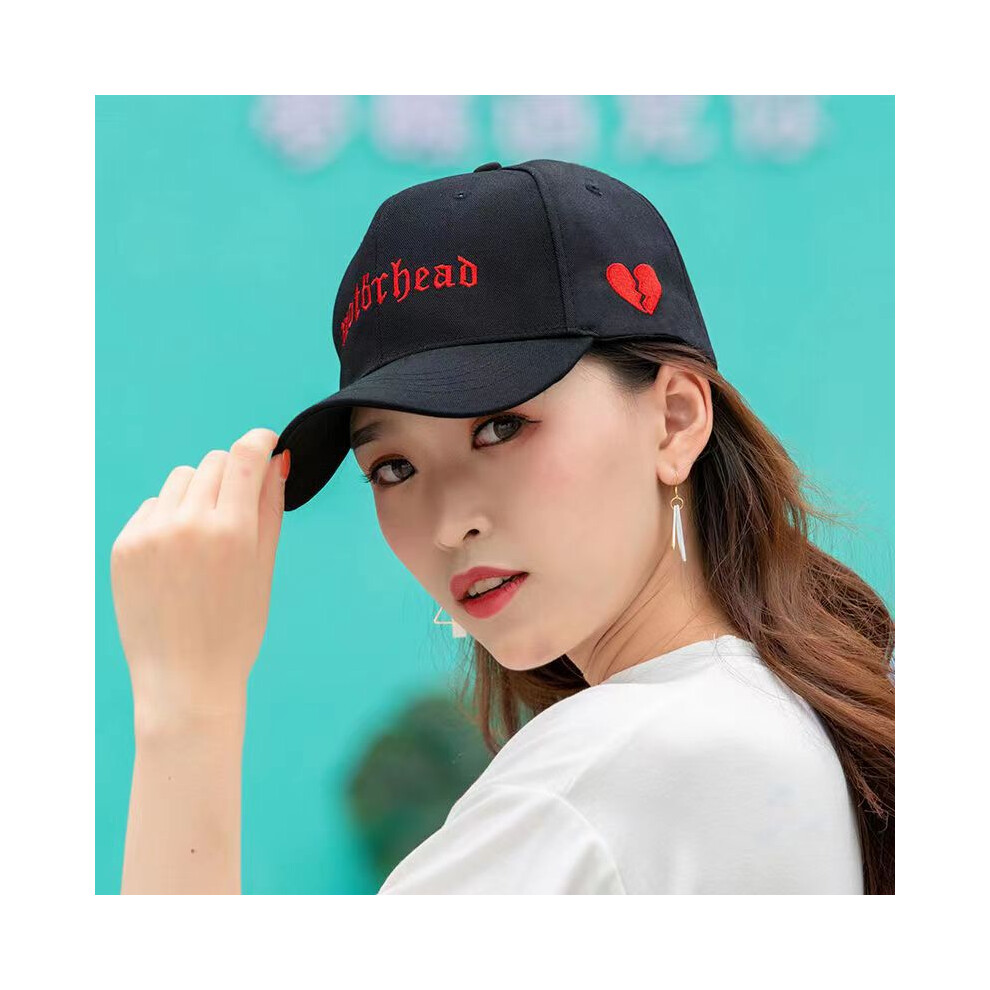 (Black) Embroidery Letter Motorhead Baseball Cap Women Peaked Caps Adjustable Gift Hat