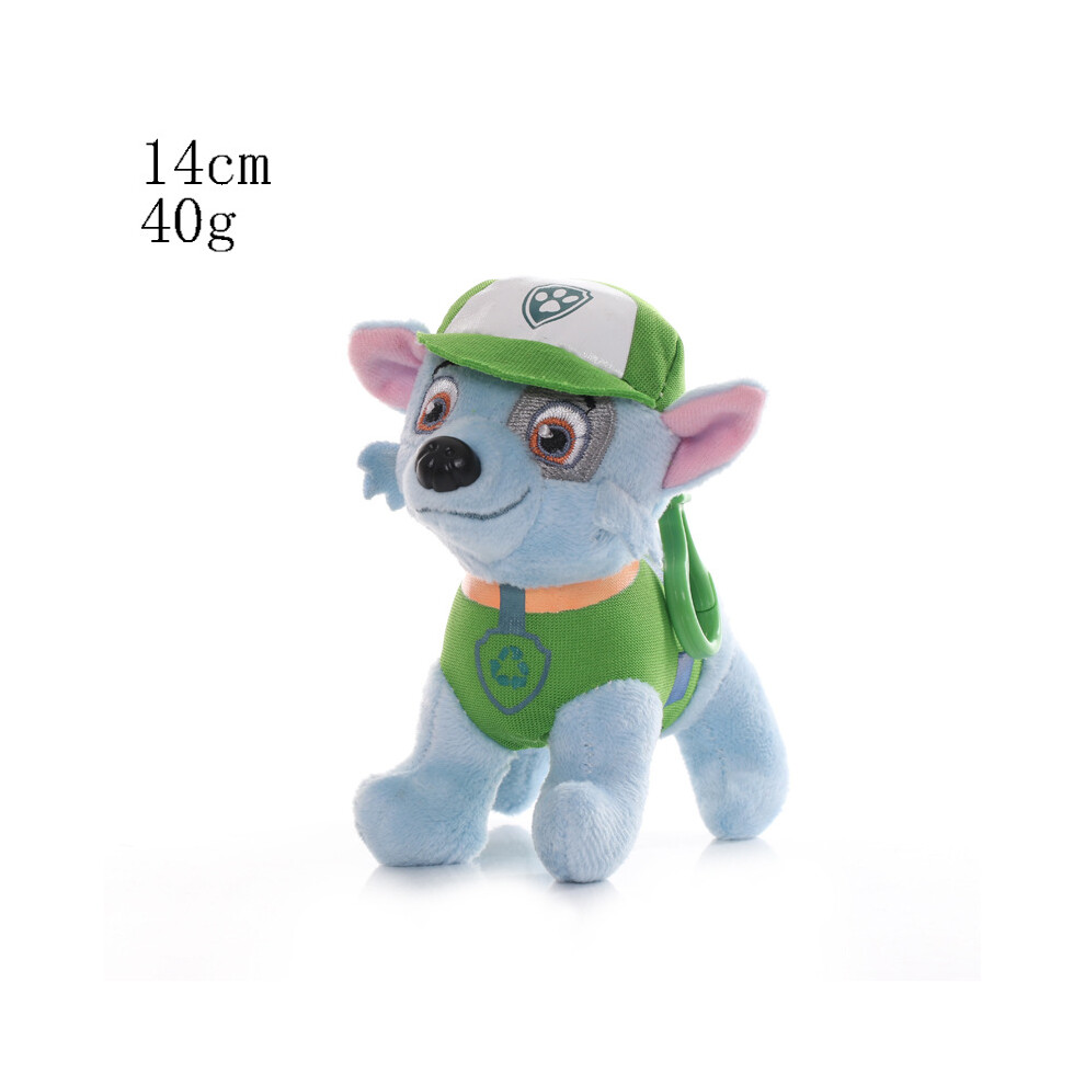 (-14Cm) 20Cm Patrol Paw Dog Plush Toys Stuffed Puppy Doll Marshall Rubble Chase Rocky Green