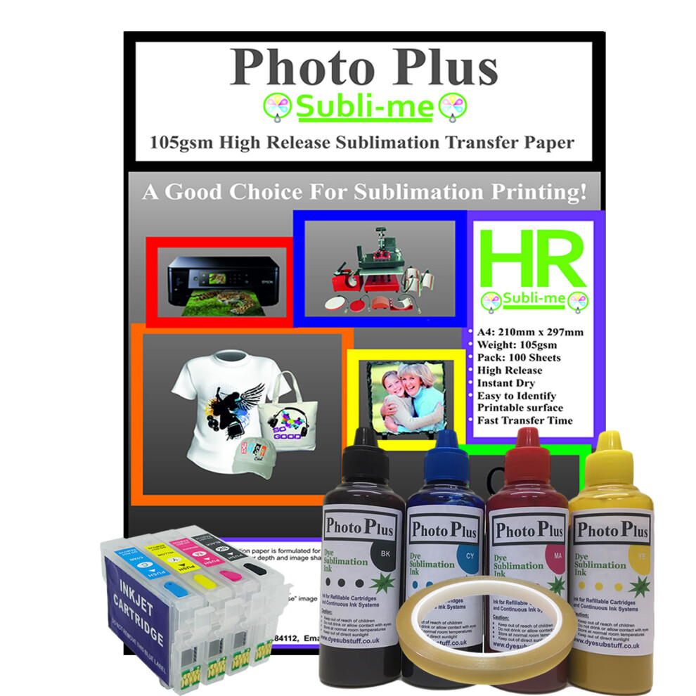 Dye Sublimation Conversion Kit for Epson Printer Using 604 Cartridges.