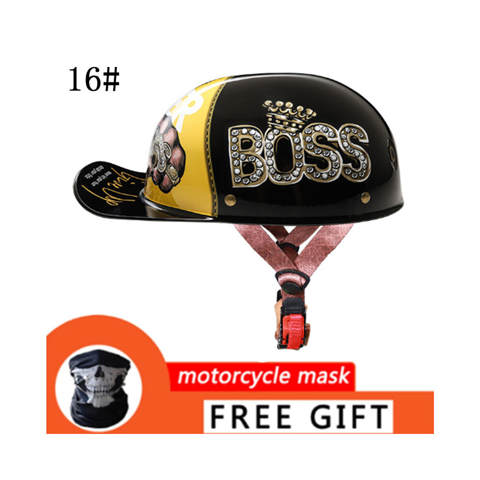 (L, multi) Motorcycle Helmet Retro Riding Helmet Scooter Personalized Baseball Cap Half Helmet For YAMAHA KTM Duke 125/200 Duke-image-OPC-PGD7BVX-NEW