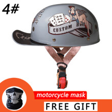 (M, Blue) Motorcycle Helmet Retro Riding Helmet Scooter Personalized Baseball Cap Half Helmet For YAMAHA KTM Duke 125/200 Duke