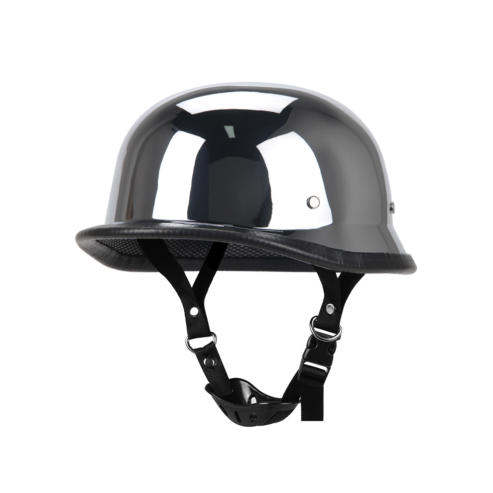 (M, Helmet) Retro Motorcycle Helmet Moto Helmet Scooter Vintage Half Face Biker Motorbike Crash Moto Helmet Casco Moto Motorcycle Silver 8130375946831