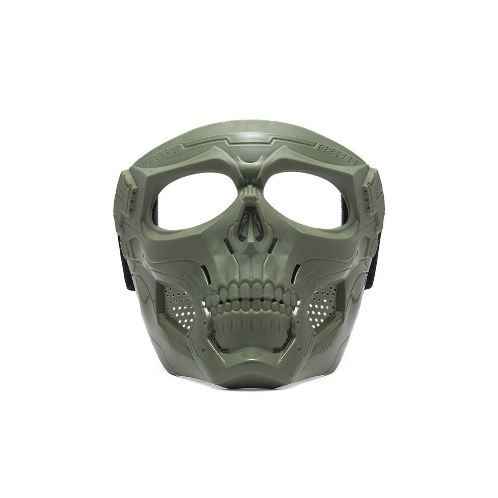 ( Transparent) Skull Motorcycle Goggles Skull Motorcycle Goggles Skeleton Skull Helmets With Lens Full Face Skull Skeleton Helmets Green 8130375957226