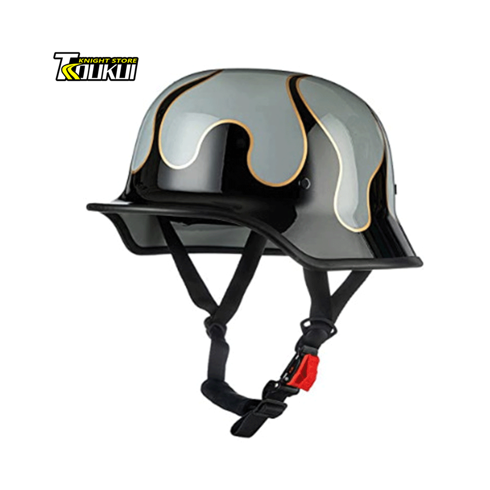 (L, M35-13) Dot Approved Motorcycle Helmet Abs Material Retro Moto Helmet Capacete De Moto Half Helmet Equipment German Tactical 8130375942727