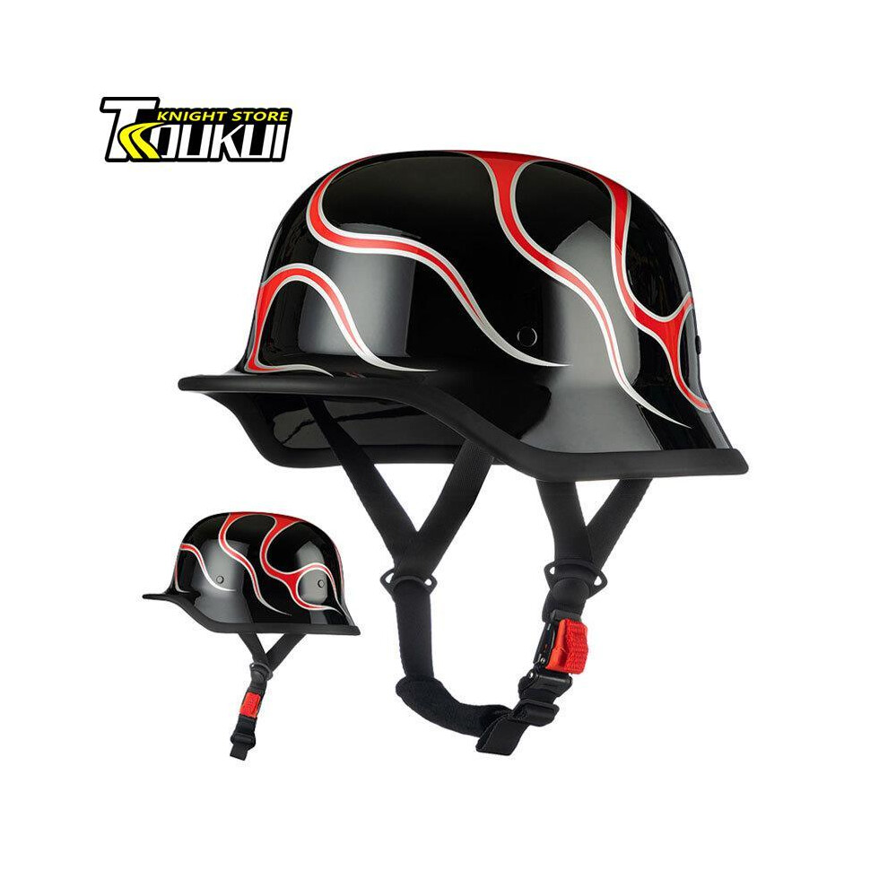 (M, M35-4) Dot Approved Motorcycle Helmet Abs Material Retro Moto Helmet Capacete De Moto Half Helmet Equipment German Tactical 8130375942635
