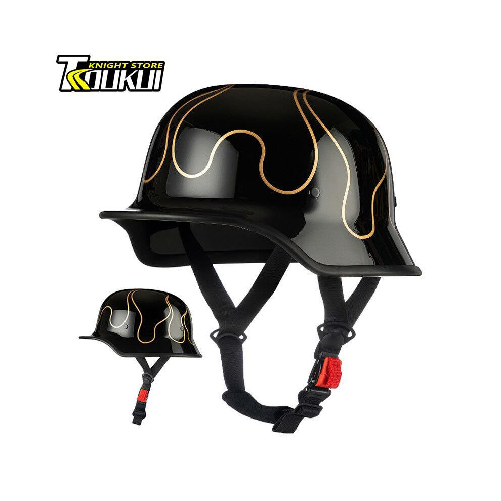 (L, M35-3) Motorcycle Helmet Retro German Capacete De Moto Helmet DOT Approved Half Helmet ABS Material Riding Racing Casco Moto-image-OPC-PGD7DJP-NEW