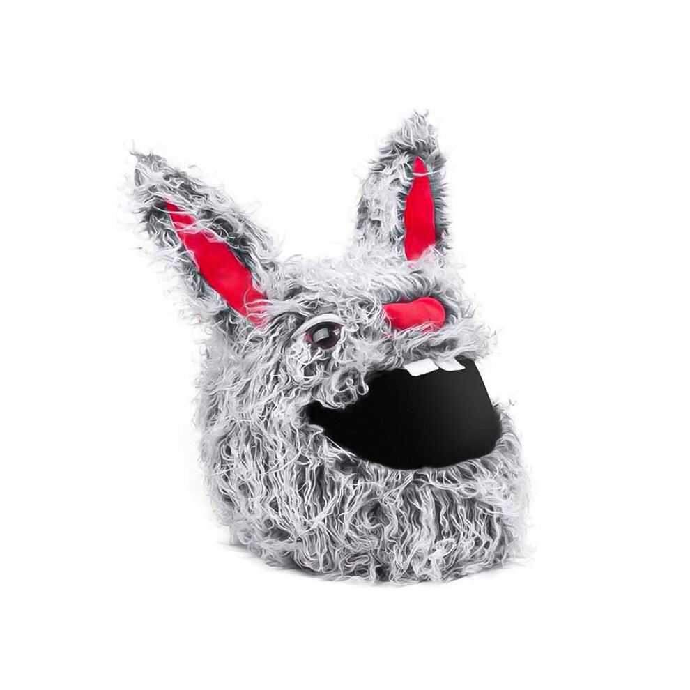 (Long Hair Rabbit) Motorcycle Helmet Covers Funny Cartoon Plush Helmet Protective Cover Helmet Full Face Covers For Personalized Helmets 8130375977590