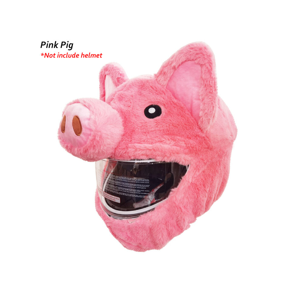 ( Pig) Motorcycle Helmet Covers Funny Cartoon Plush Helmet Protective Cover Helmet Full Face Covers For Personalized Helmets Pink 8130375977651