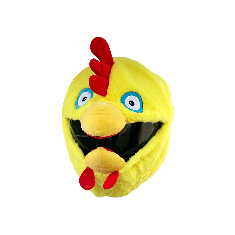 ( Chick) Helmet Protection Headgear Cover Cartoon Fluffy Plush Set For Motorcycle Full-Face Protective Case Motorbike Safety Yellow 8130375977941