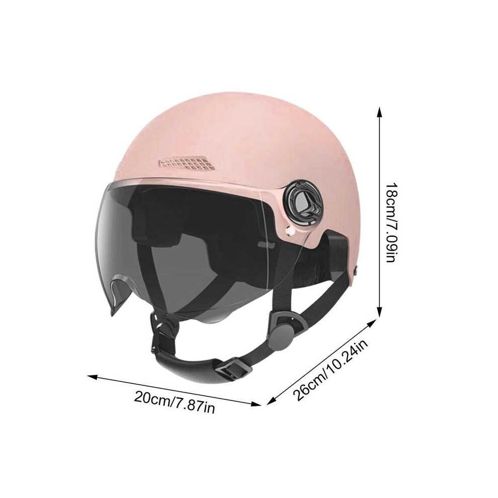 (Pink) Motorcycle Jet Style Helmets Adult Helmet Scooter Helmet Motorbike Skull Hat Helmet For Man Women Motorcycle Helmets Pink 8130375976050
