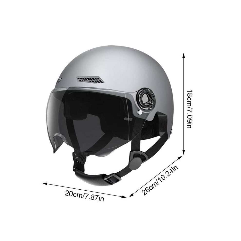 (Gray) Motorcycle Jet Style Helmets Adult Helmet Scooter Helmet Motorbike Skull Hat Helmet For Man Women Motorcycle Helmets Gray 8130375976074
