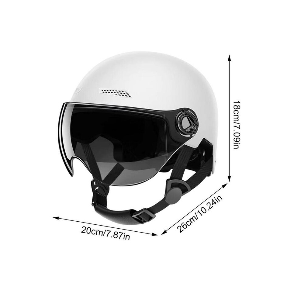 (White) Motorcycle Jet Style Helmets Adult Helmet Scooter Helmet Motorbike Skull Hat Helmet For Man Women Motorcycle Helmets White 8130375976043