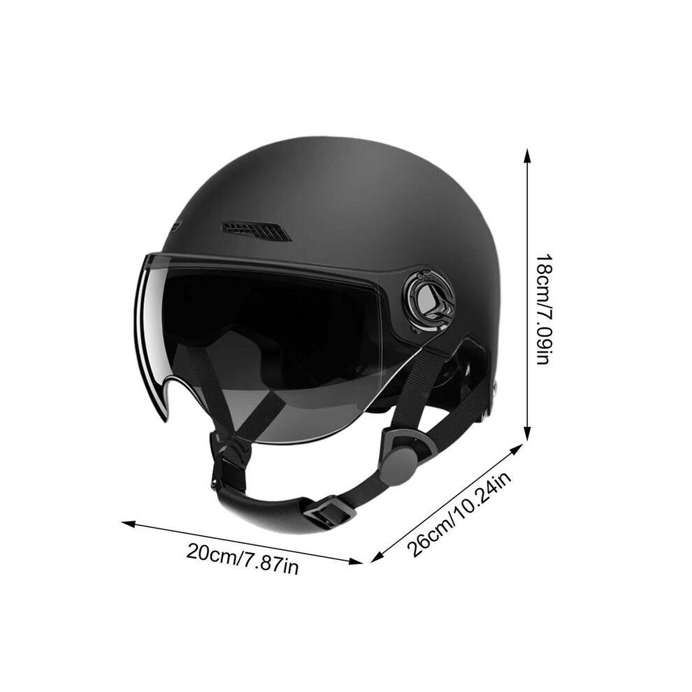 (Black) Motorcycle Jet Style Helmets Adult Helmet Scooter Helmet Motorbike Skull Hat Helmet For Man Women Motorcycle Helmets Black 8130375976036