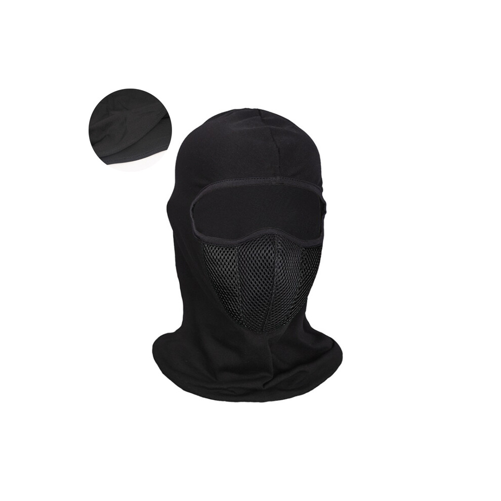 (Black) Breathable Balaclava Motorcycle Full Face Mask Motorbike Mask Motocross Helmet Hood Moto Riding Neck Face Hood Moto Black 8130375964835