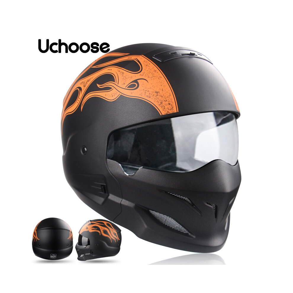 (XL, 14) 2022 Scorpion Helmet Detachable Multi-purpose Combination Helmet Motorcycle Locomotive Personality Half Predator Helmet-image-OPC-PGD7GD5-NEW