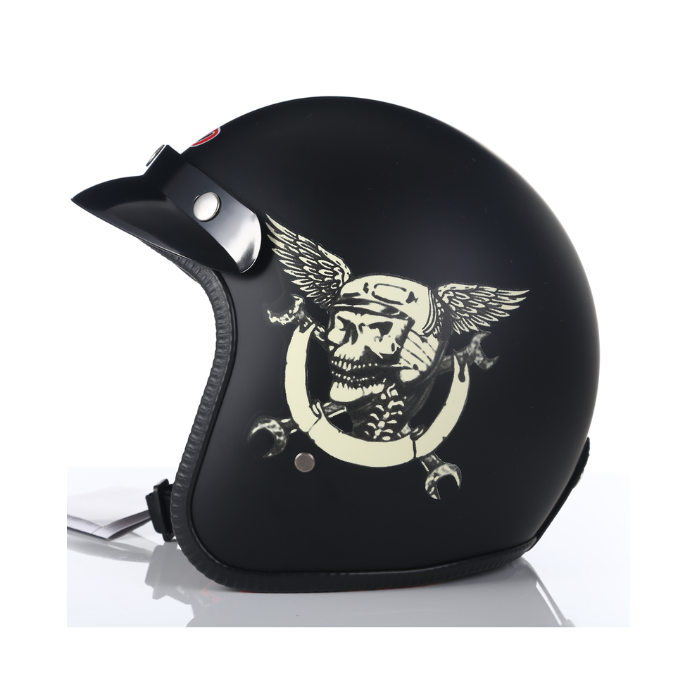 (M, 2) Dot Approved Vintage Motorcycle Helmet Retro Scooter Jet Open Face Four Season Helmet Motorbike Moto Bicycle Riding-image-OPC-PGD7GX9-NEW