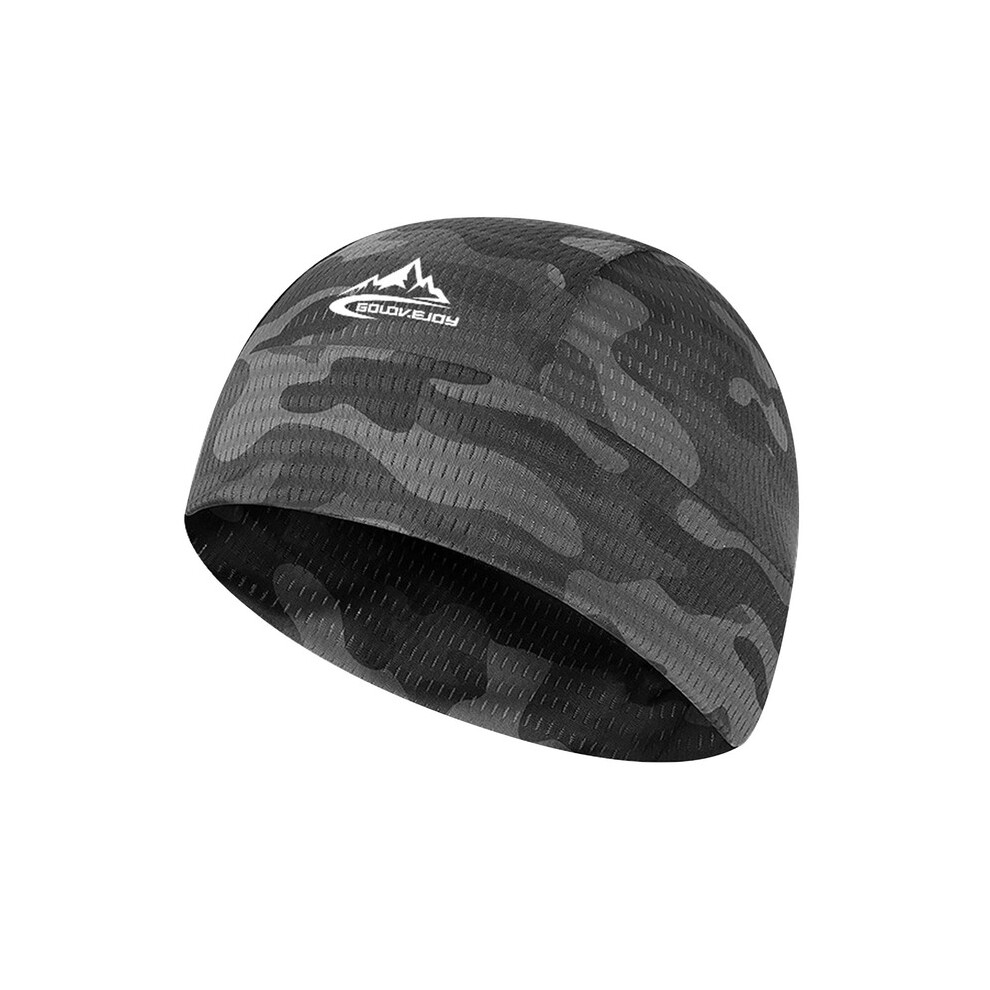 ( Camouflage) Motorcycle Riding Helmet Lining Hat Cooling Breathable Sweat Wicking Cycling Running Motorcycle Helmets Black 8130375849958