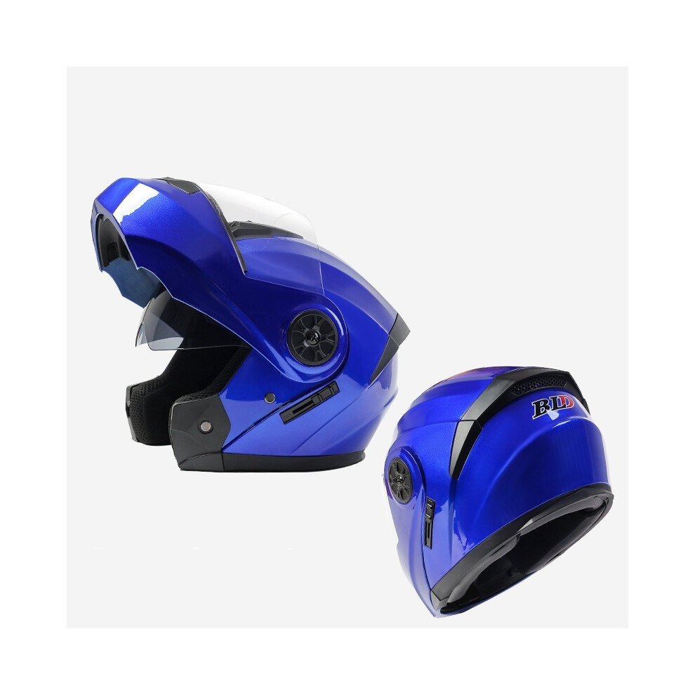 (XL, blue) 2022 Latest Flip Up Motorbike Helmet Professional Racing Modular Helmet Dual Lens Full Face Motorcycle Helmet Unisex-image-OPC-PGD7JDQ-NEW