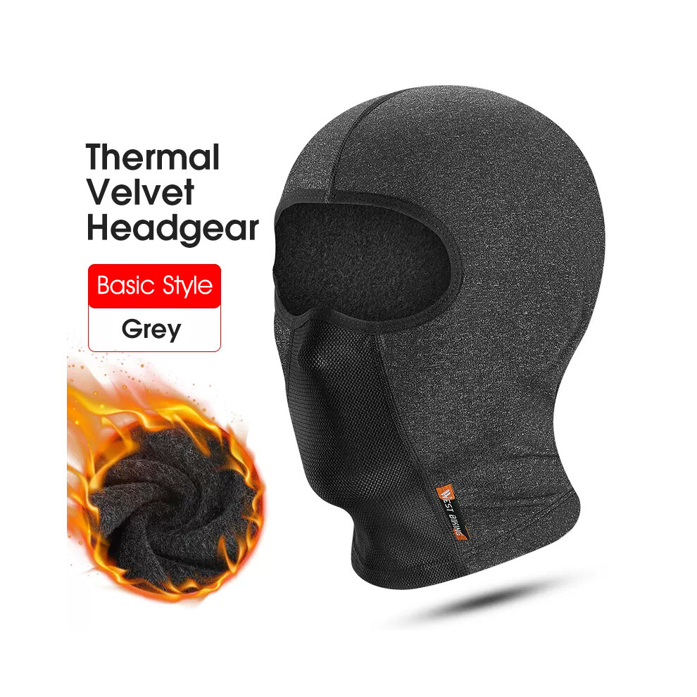 (Short Gray No Hole) WEST BIKING Autumn Winter Fleece Military Tactical Balaclava Cycling Motorcycle Helmet Liner Hat Men's Skiing Windproof-image-OPC-PGD7JQ6-NEW