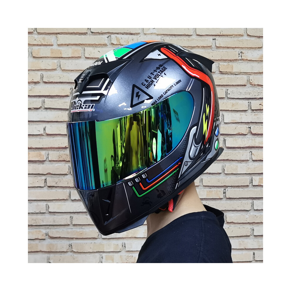 (XL, 12) Handsome four seasons universal full face helmet built-in small lens motorcycle personality helmet    Motorcycle Helmets-image-OPC-PGD7JZS-NEW