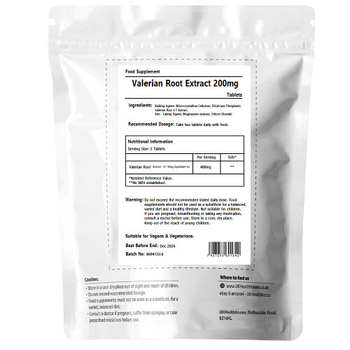 Valerian Root Tablets Extract 200mg x 90 - Anxiety & Sleep Supplement 1