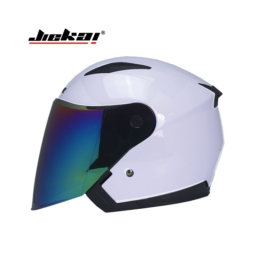 (XL, b1) NEW Motorcycle Electric Bicycle Helmet Four Seasons DoubleLenses Racing Half Helmets Motorbike Helmet Medio Casco-image-OPC-PGD7M6D-NEW
