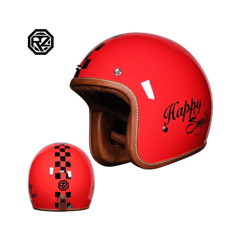 (XL, 22) Vintage motorcycle helmet 3/4 half helmet certified motorcycle helmet for men and women    Motorcycle Helmets-image-OPC-PGD7PVH-NEW