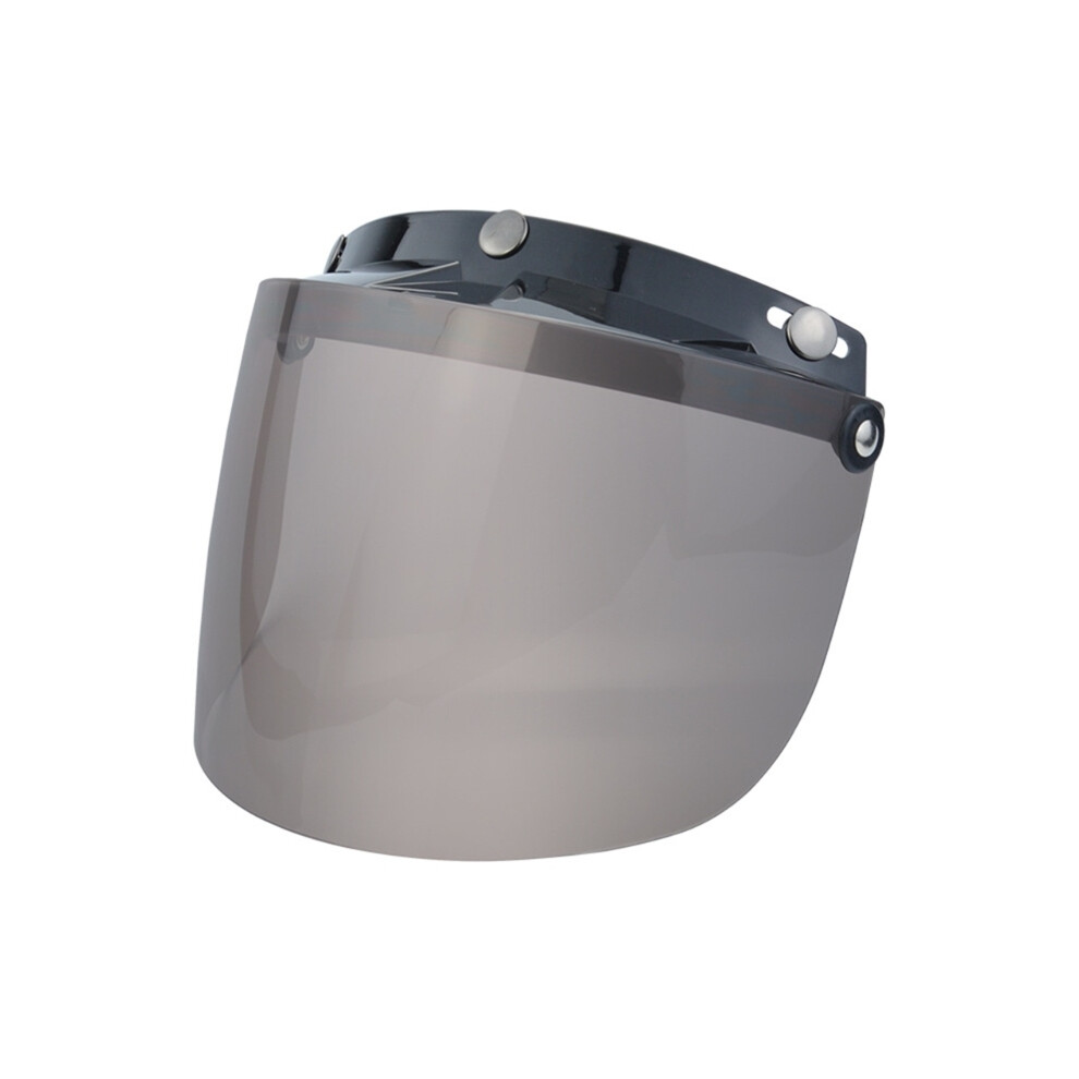 ( Tea) Universal Motorcycle Helmets Visor Lens 3 Snap-Button Retrohelmet Brims Goggles Motorcycle Helmets Light 8130375923375