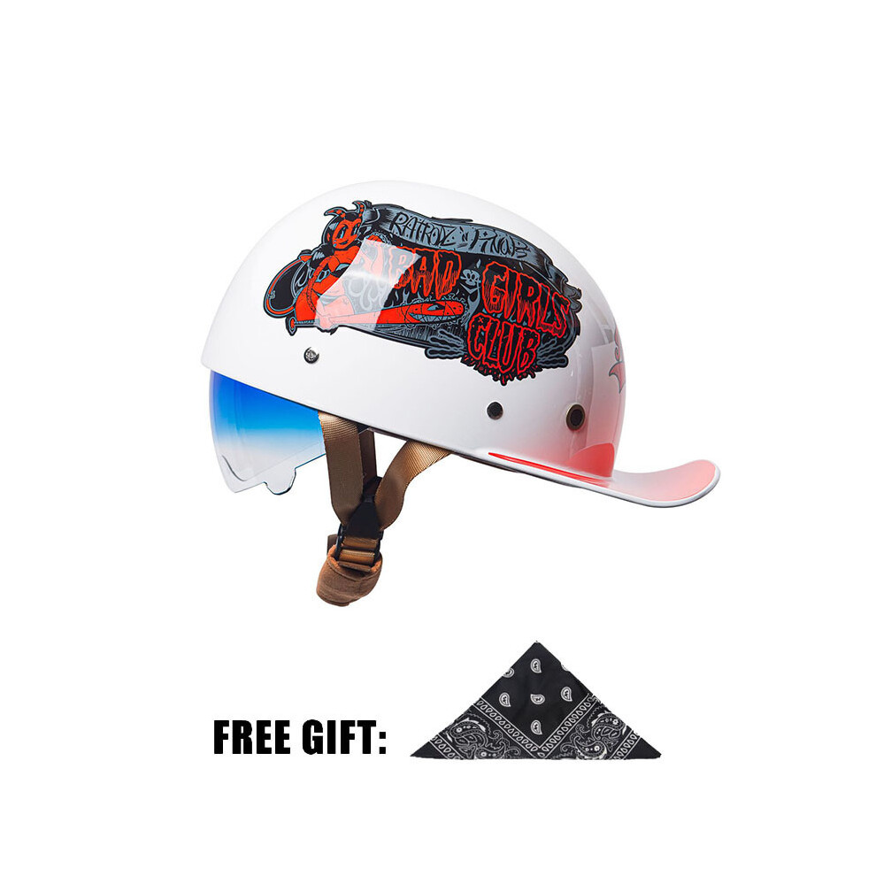 (M, 3) 2023 Adult Open Face Summer Retro Motorcycle Vintage Half Helmet Baseball Cap Helmets Children Riding Motocross With-image-OPC-PGD7R7J-NEW